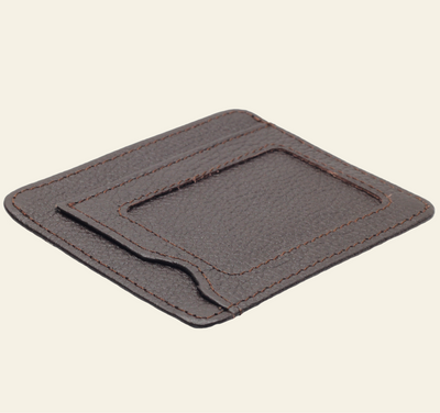 Dark Brown Full Grain Cow Leather Card Holder | Frontineers