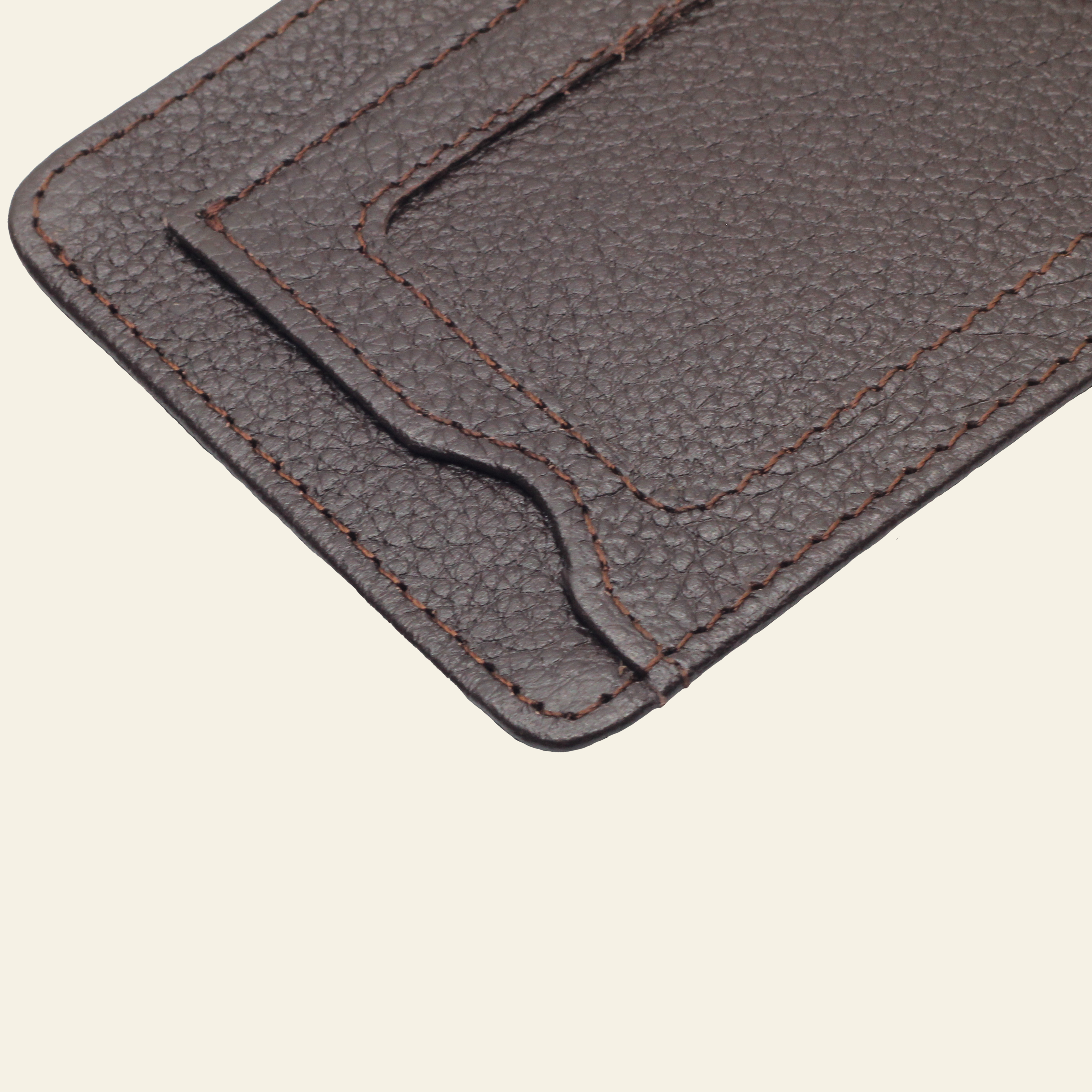 Dark Brown Full Grain Cow Leather Card Holder | Frontineers