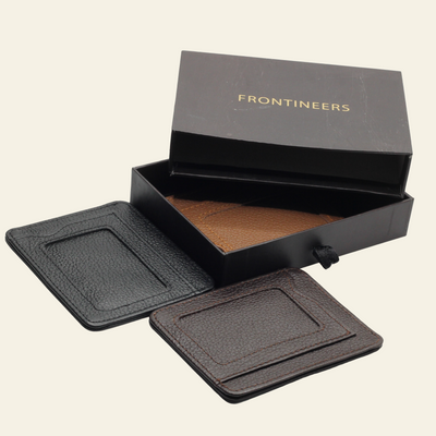 Dark Brown Full Grain Cow Leather Card Holder | Frontineers