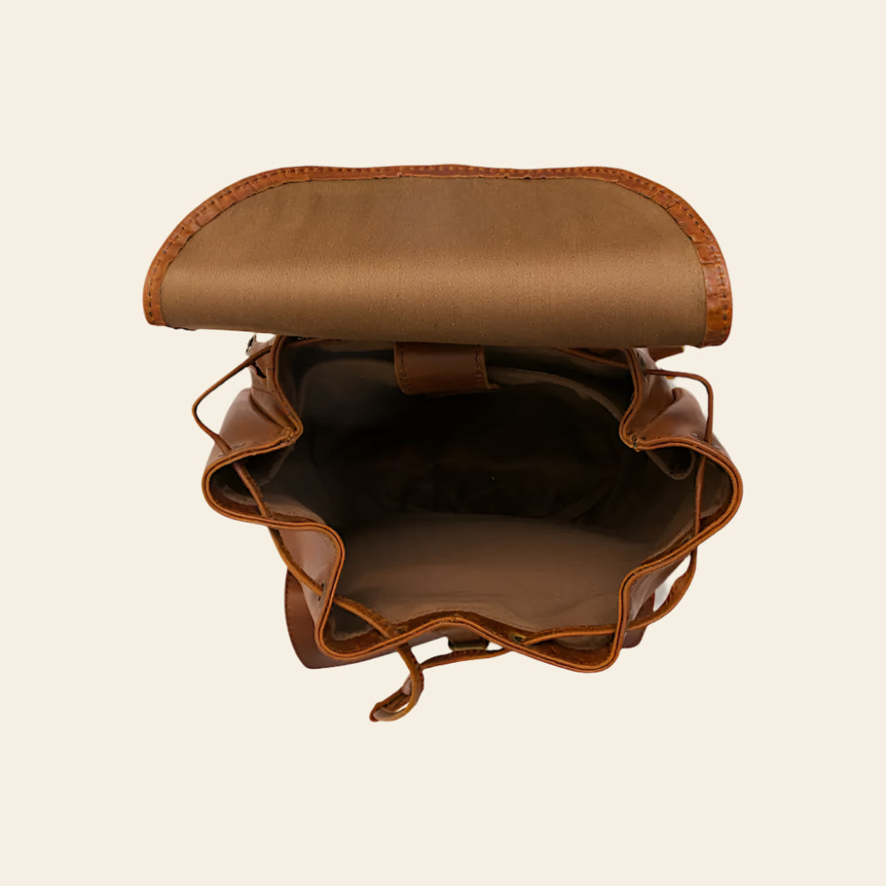 Full grain buffalo oil pullup leather backpack female - backpack