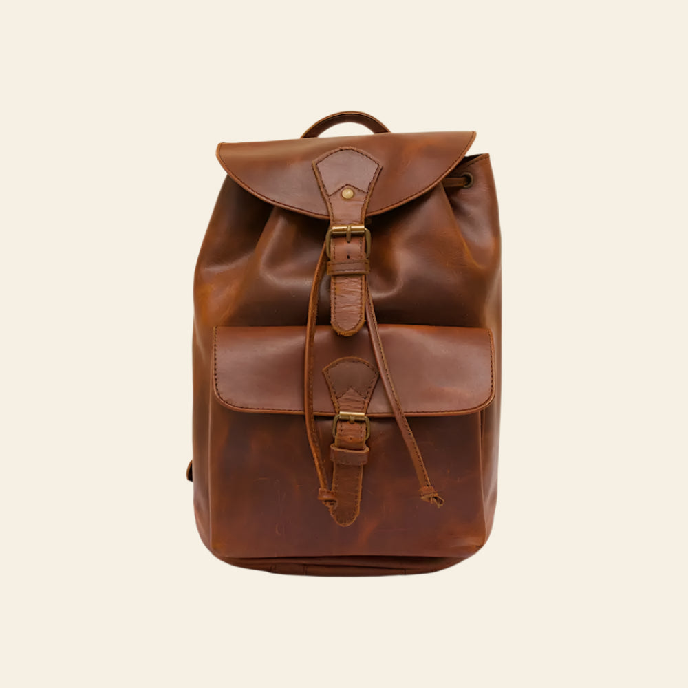 Full grain buffalo oil pullup leather backpack female - backpack