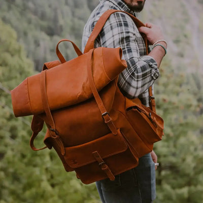 FULLGRAIN BUFFALO LEATHER BACKPACK - backpack