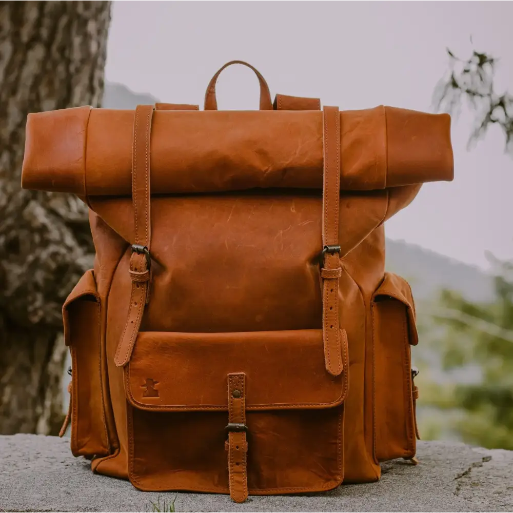 FULLGRAIN BUFFALO LEATHER BACKPACK - backpack