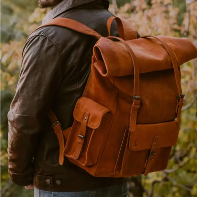 FULLGRAIN BUFFALO LEATHER BACKPACK - backpack