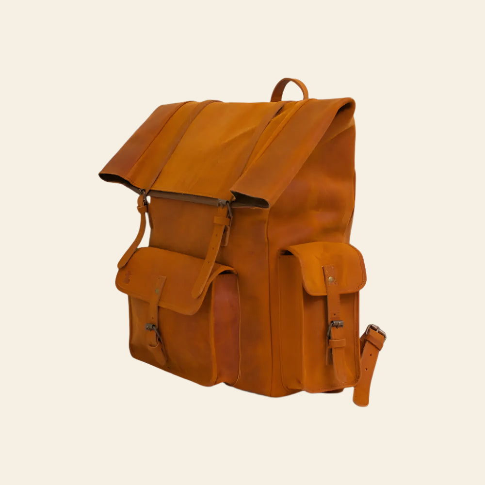 FULLGRAIN BUFFALO LEATHER BACKPACK - backpack