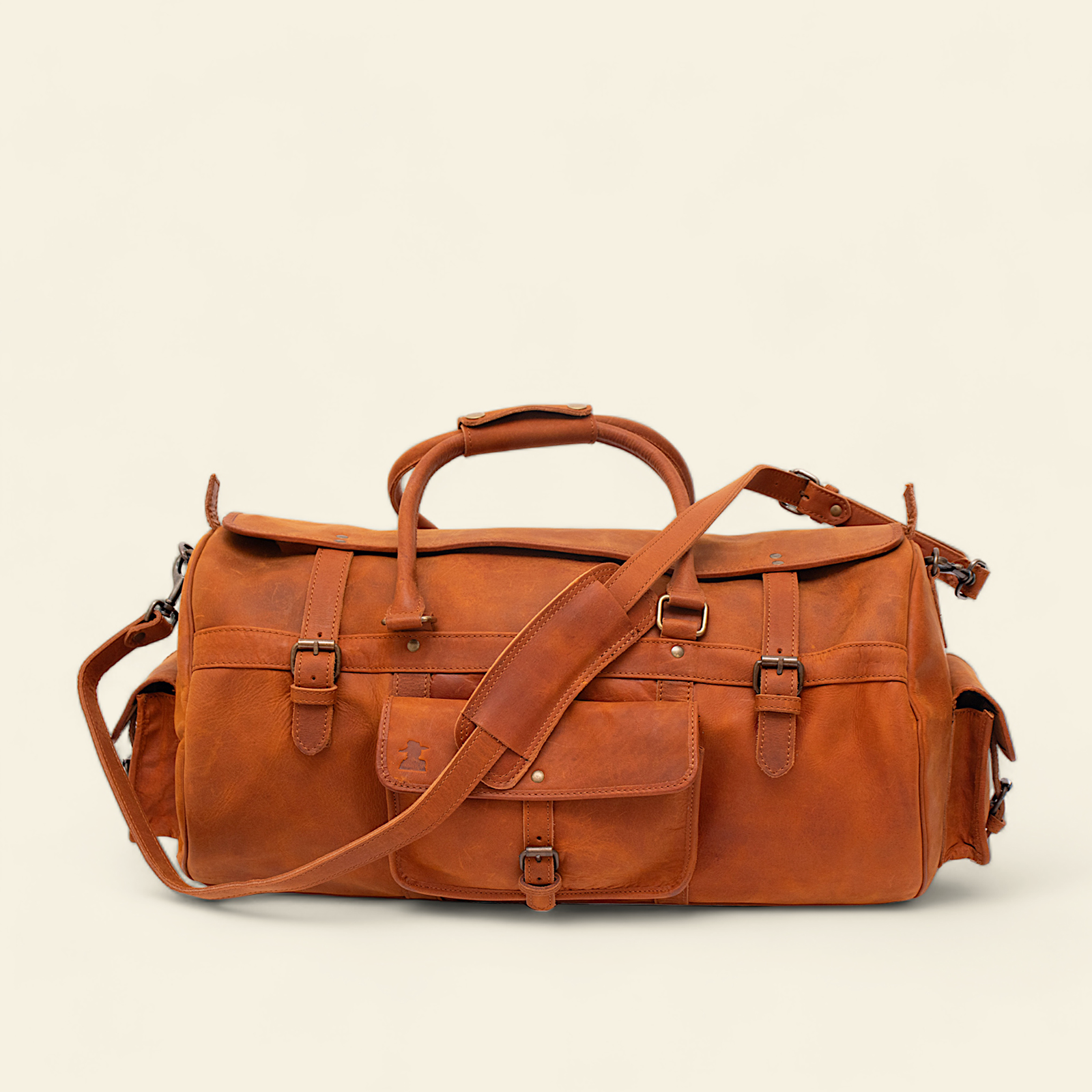 FULLGRAIN BUFFALO LEATHER DUFFLE BAG