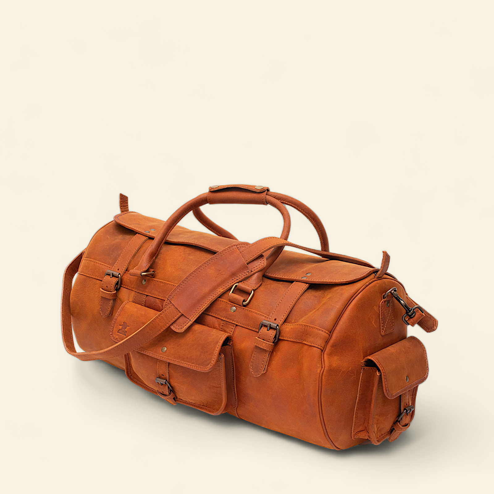 FULLGRAIN BUFFALO LEATHER DUFFLE BAG