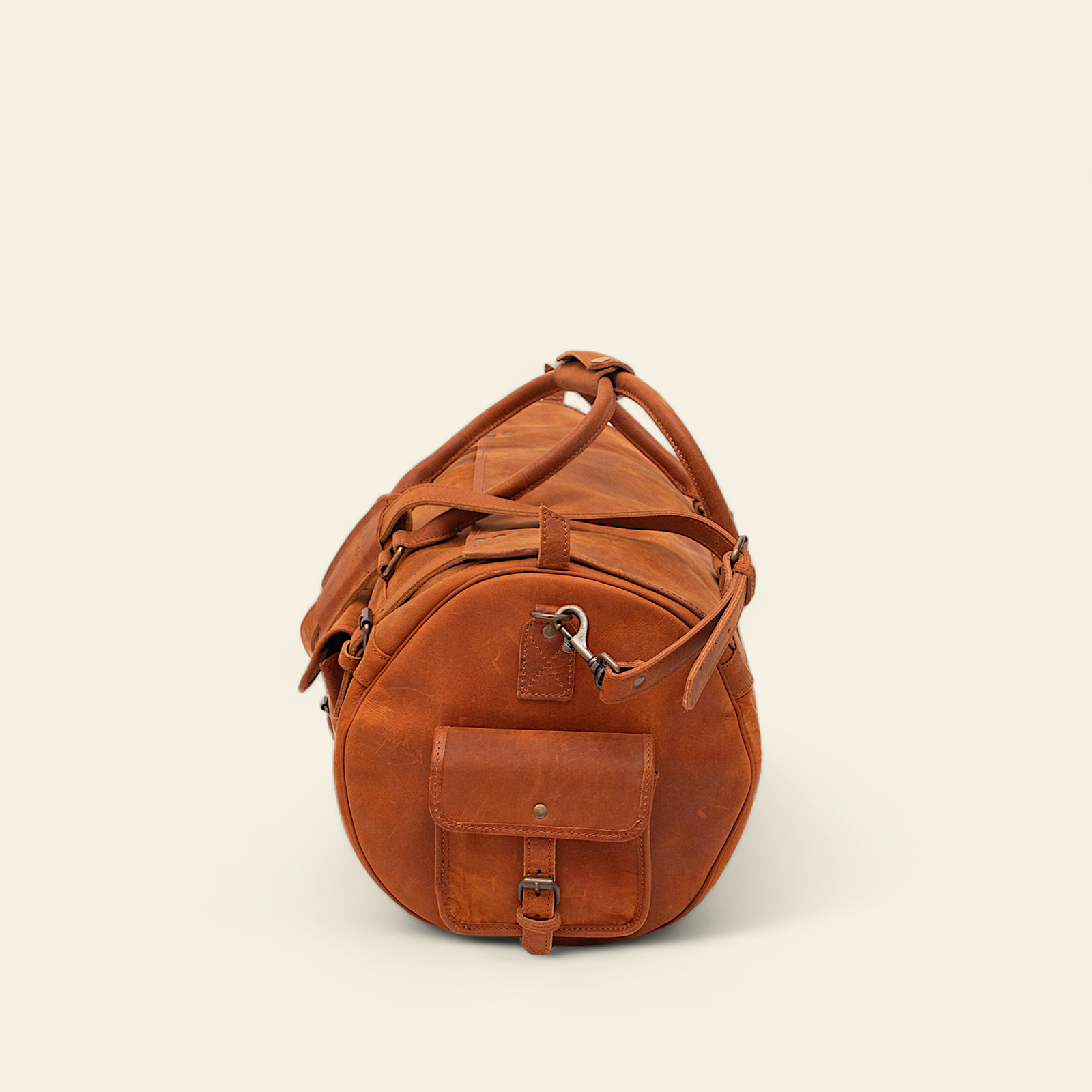 FULLGRAIN BUFFALO LEATHER DUFFLE BAG