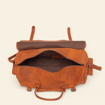 FULLGRAIN BUFFALO LEATHER DUFFLE BAG