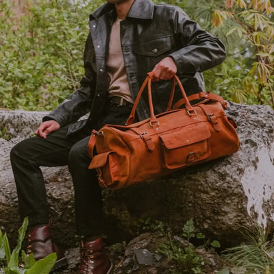 FULLGRAIN BUFFALO LEATHER DUFFLE BAG - Duffle Bags