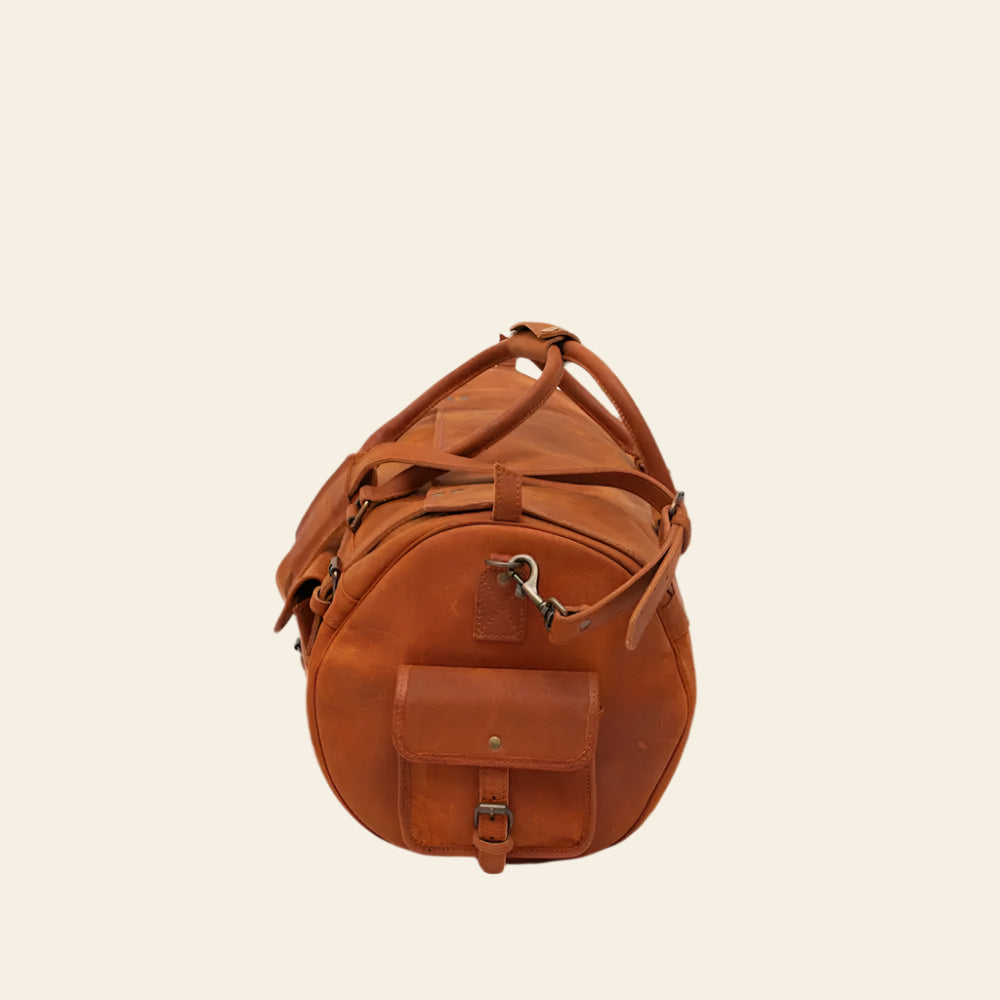 FULLGRAIN BUFFALO LEATHER DUFFLE BAG - Duffle Bags