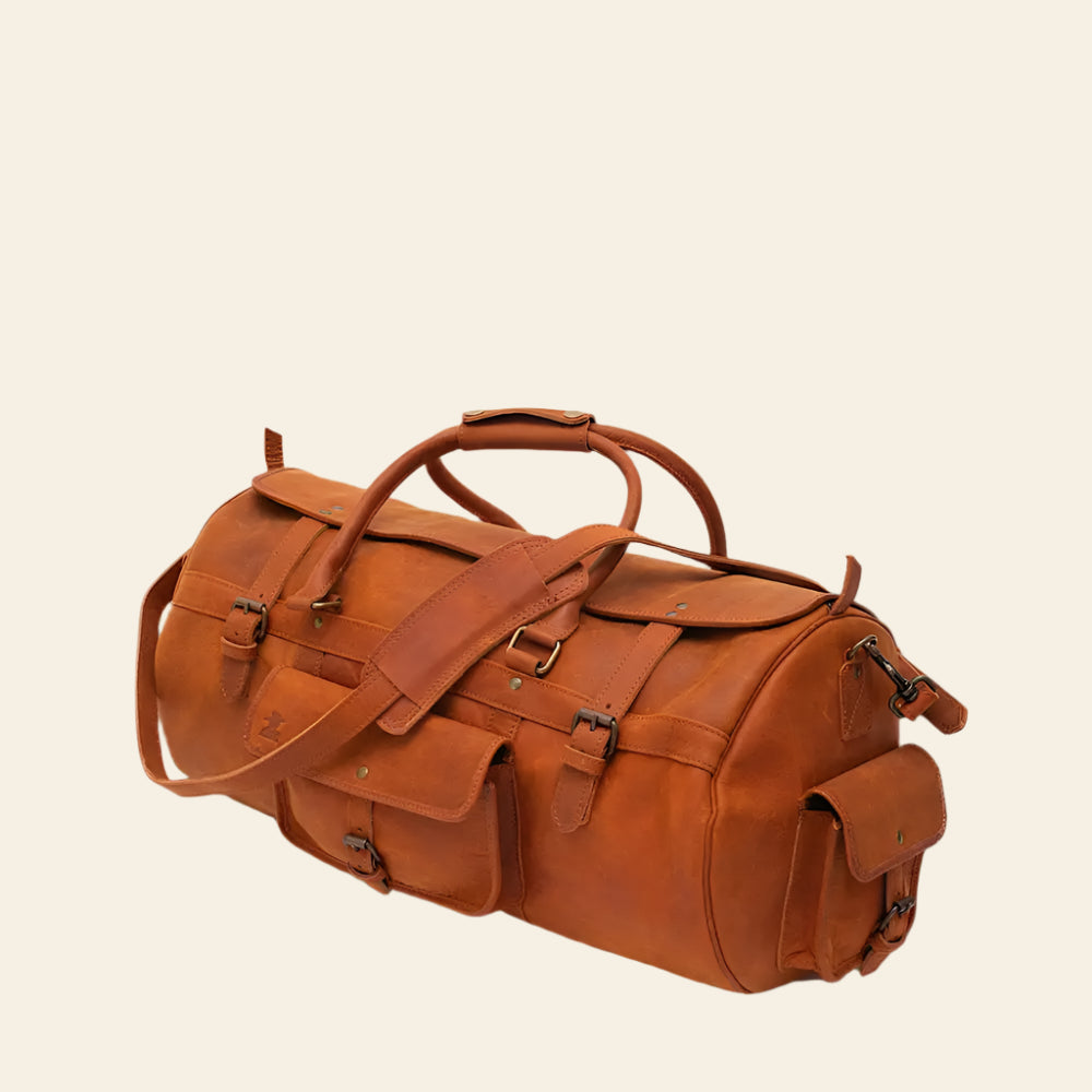 FULLGRAIN BUFFALO LEATHER DUFFLE BAG - Duffle Bags