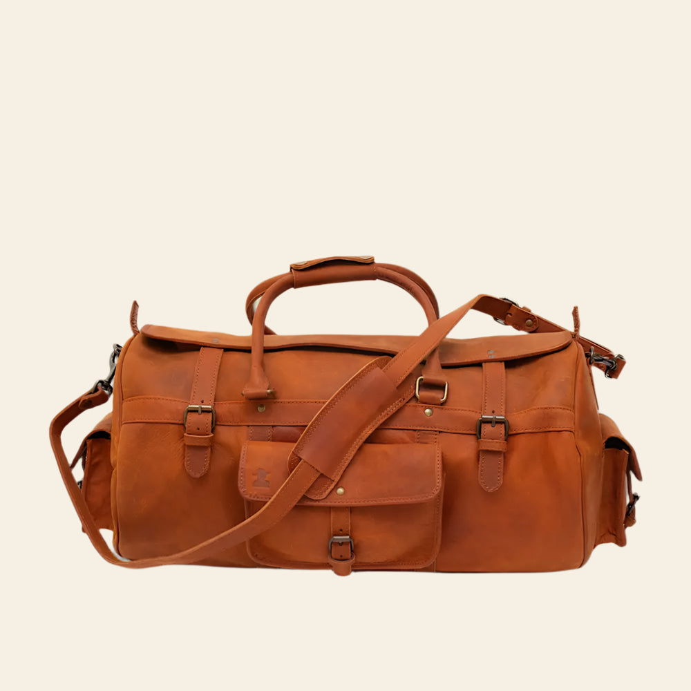 FULLGRAIN BUFFALO LEATHER DUFFLE BAG - Duffle Bags