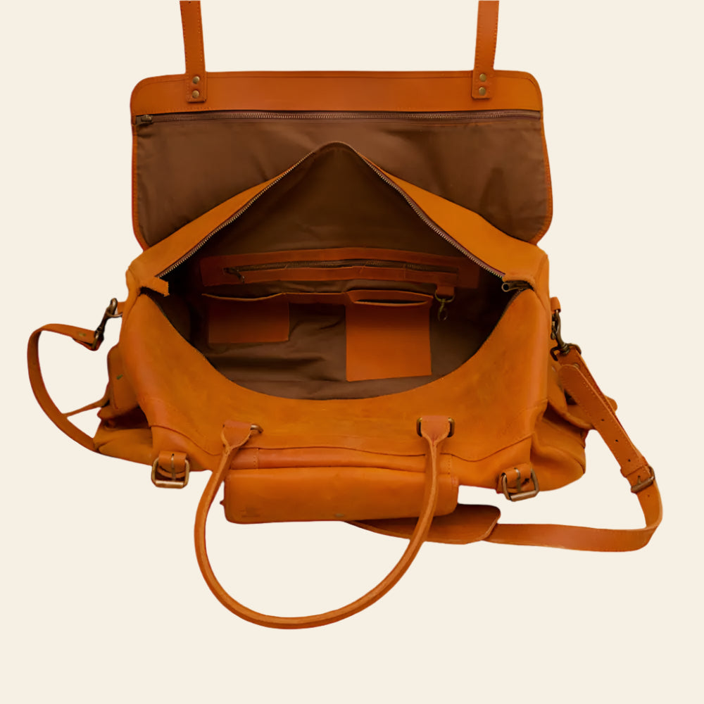 FULLGRAIN BUFFALO LEATHER DUFFLE BAG - Duffle Bags