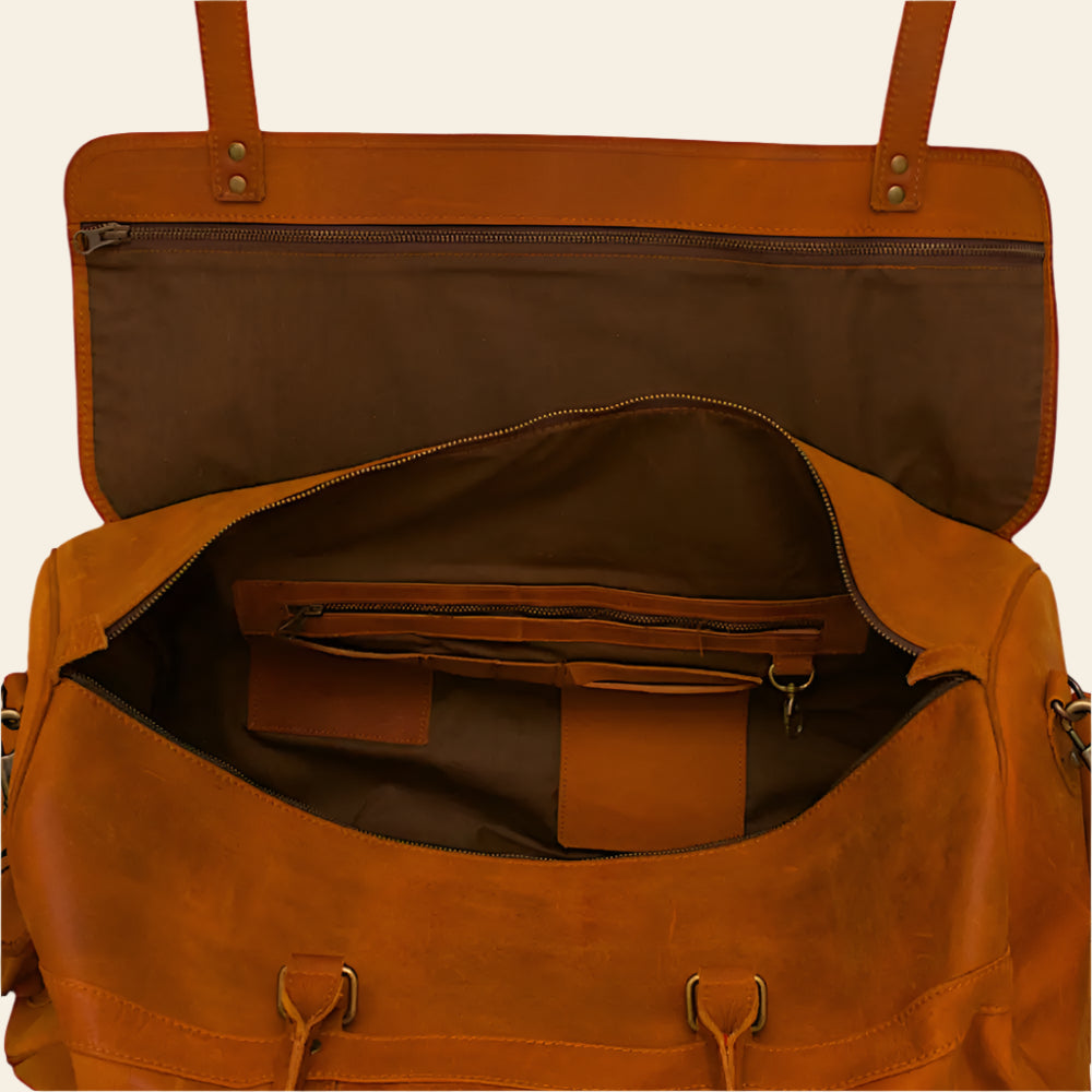 FULLGRAIN BUFFALO LEATHER DUFFLE BAG - Duffle Bags