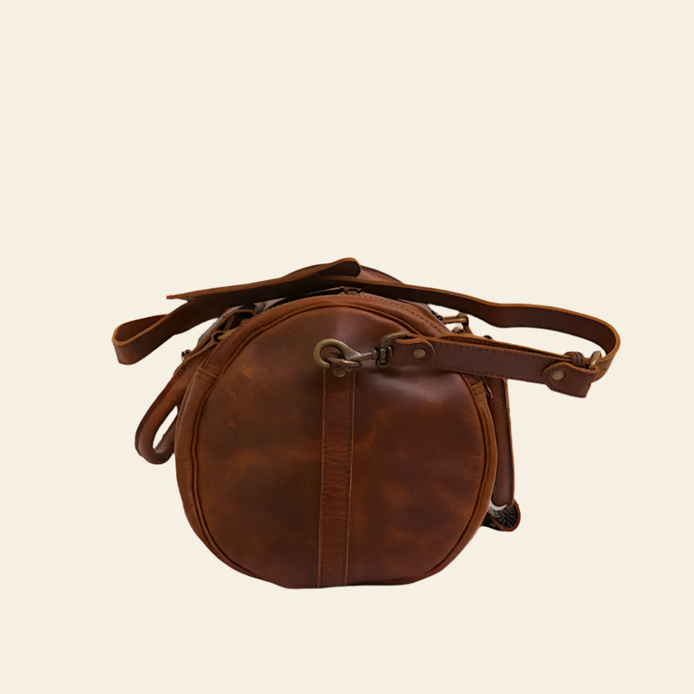 Fullgrain Buffalo Oil pullup leather Duffle bag - Duffle Bags