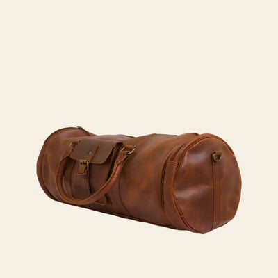 Fullgrain Buffalo Oil pullup leather Duffle bag - Duffle Bags