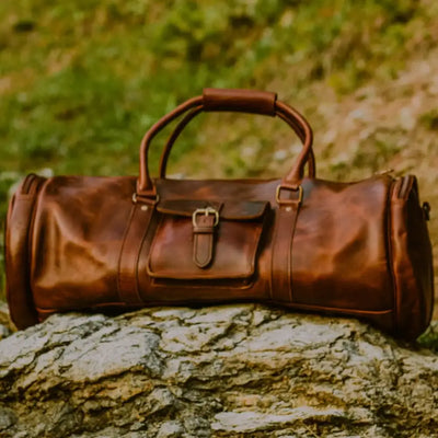 Fullgrain Buffalo Oil pullup leather Duffle bag - Duffle Bags