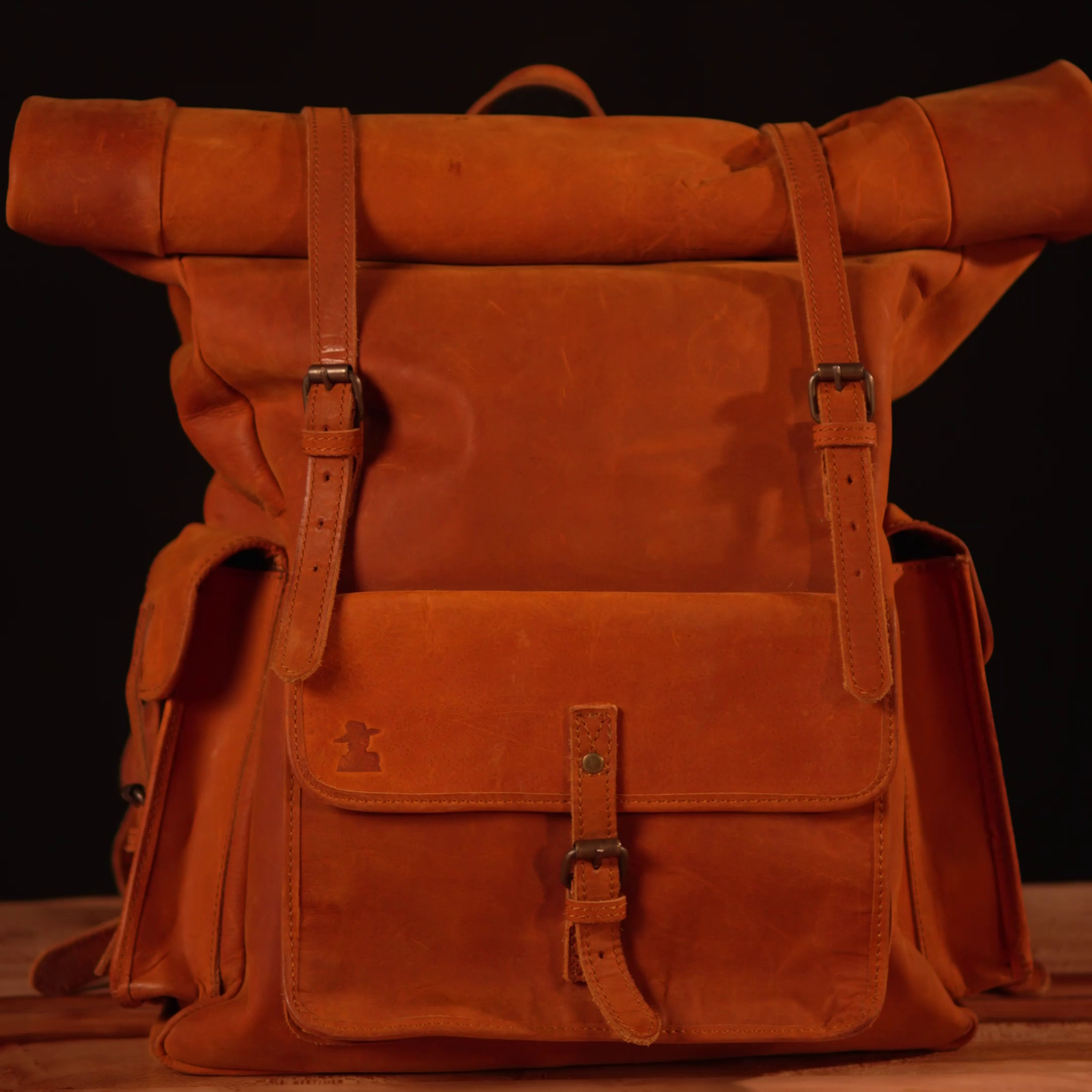 FULLGRAIN BUFFALO MALE LEATHER BACKPACK