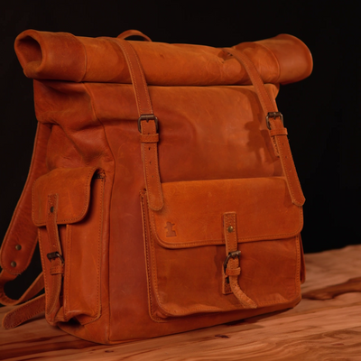 FULLGRAIN BUFFALO MALE LEATHER BACKPACK