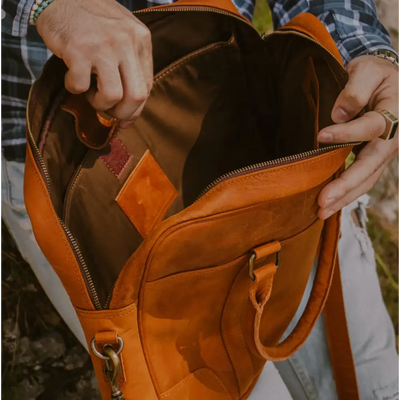 FULLGRAIN BUFFALO LEATHER LAPTOP BAG - Laptop bags
