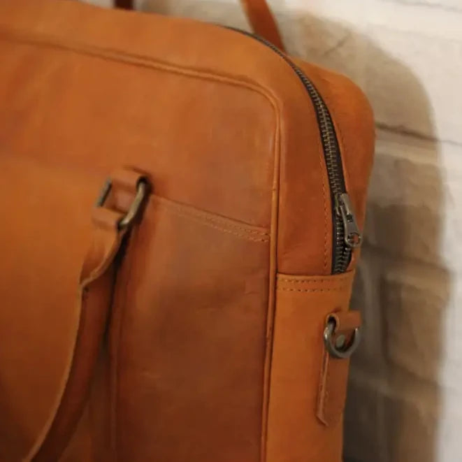 FULLGRAIN BUFFALO LEATHER LAPTOP BAG - Laptop bags
