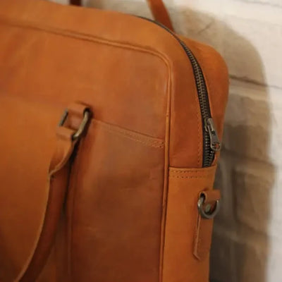 FULLGRAIN BUFFALO LEATHER LAPTOP BAG - Laptop bags