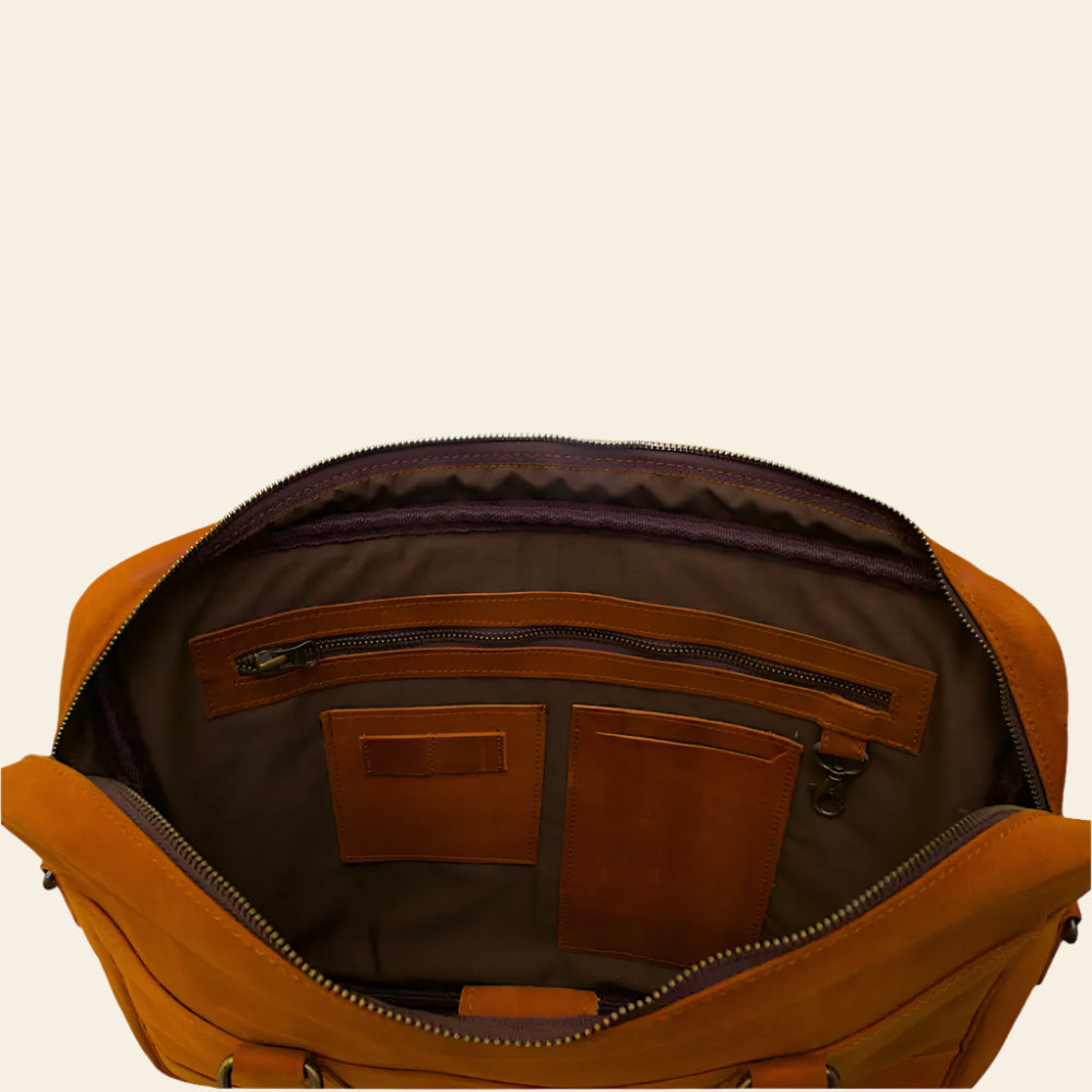 FULLGRAIN BUFFALO LEATHER LAPTOP BAG - Laptop bags