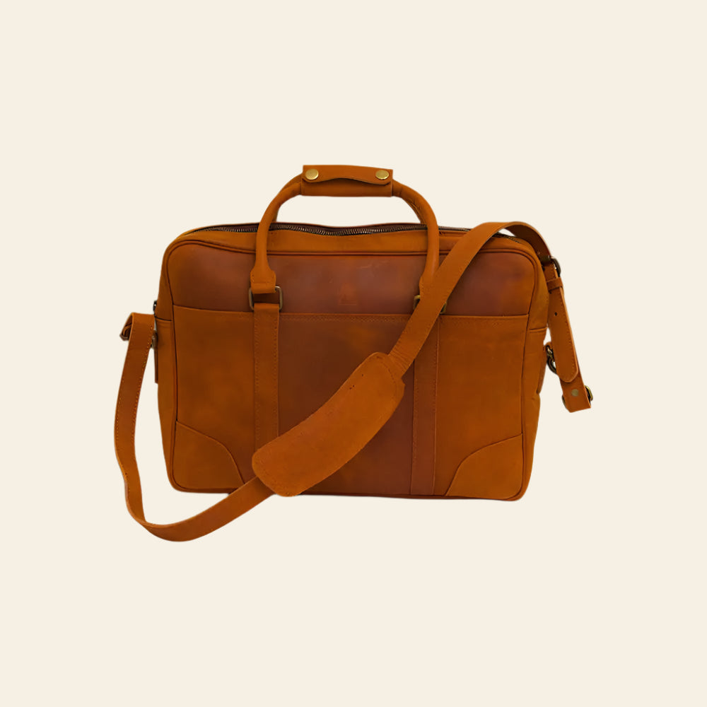 FULLGRAIN BUFFALO LEATHER LAPTOP BAG - Laptop bags