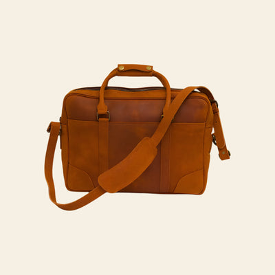 FULLGRAIN BUFFALO LEATHER LAPTOP BAG - Laptop bags