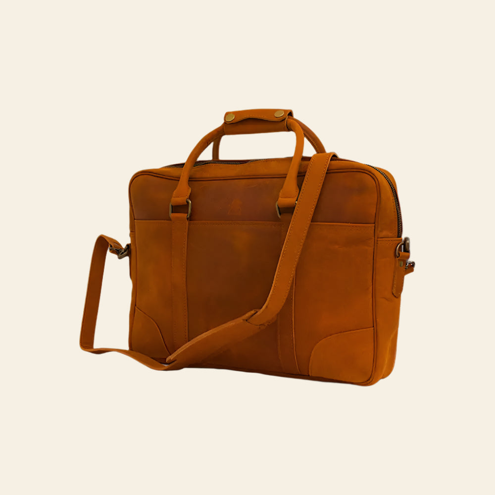 FULLGRAIN BUFFALO LEATHER LAPTOP BAG - Laptop bags
