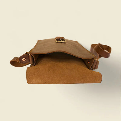 FULLGRAIN BUFFALO CRUNCH PULLUP LEATHER MALE MESSENGER BAG - Male Messenger Bag