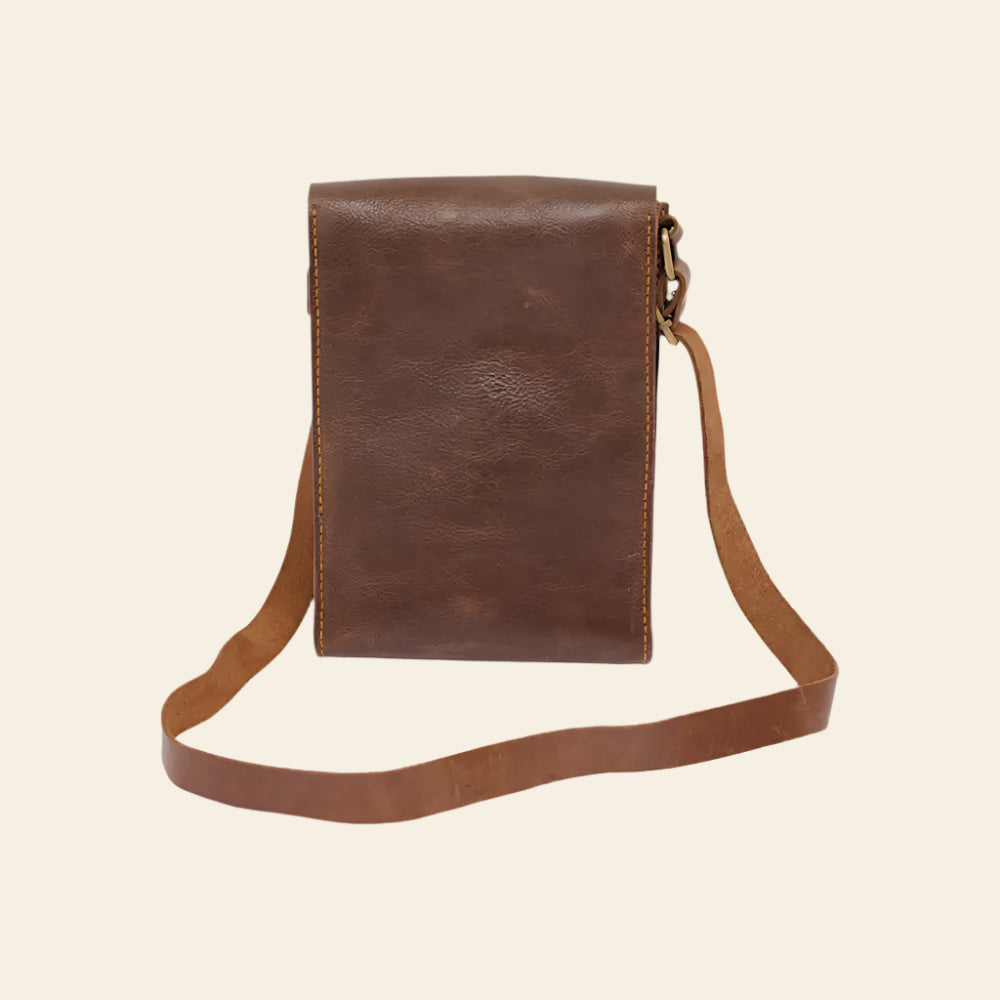 FULLGRAIN BUFFALO CRUNCH PULLUP LEATHER MALE MESSENGER BAG - Male Messenger Bag