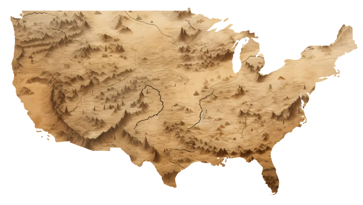 Historical map of the United States