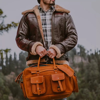 B3 sheepskin male Bomber Jacket - Men’s Collection - Leather Jacket