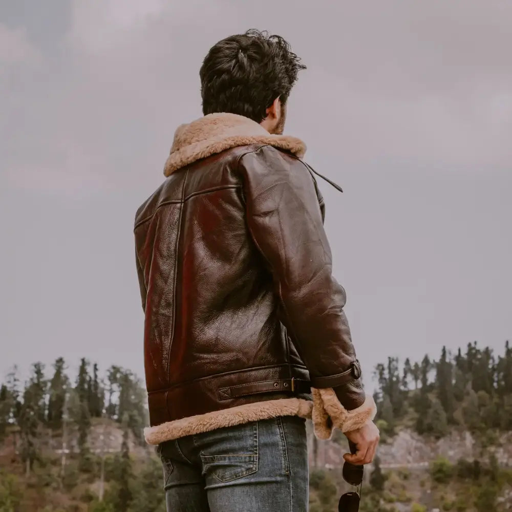 B3 sheepskin male Bomber Jacket - Men’s Collection - Leather Jacket