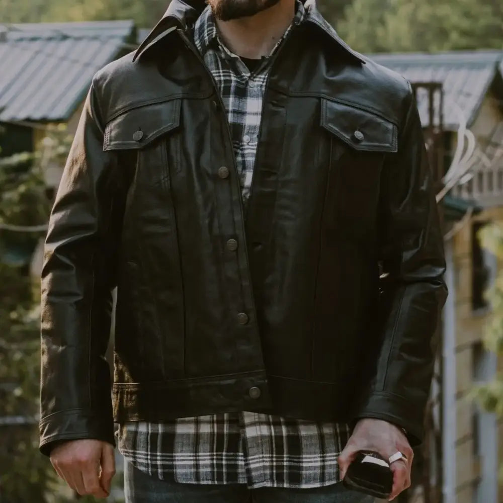 Fullgrain cowhide leather jacket - Men’s Collection - Leather Jacket
