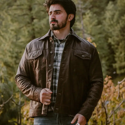 Fullgrain Goatskin Leather Jacket - Men’s Collection - Leather Jacket