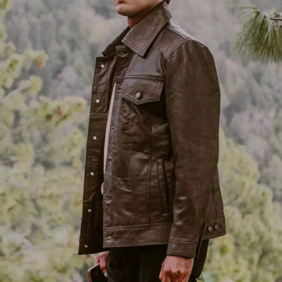Fullgrain Goatskin Leather Jacket - Men’s Collection - Leather Jacket