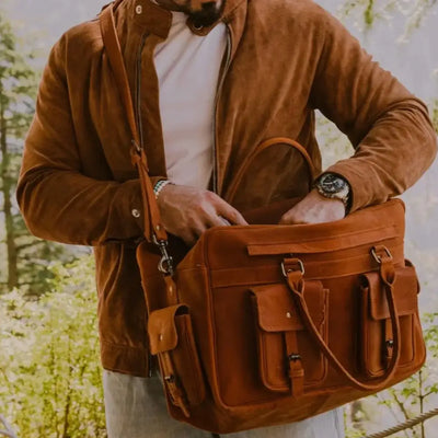 FULLGRAIN BUFFALO LEATHER PILOT BAG - Pilot Bag