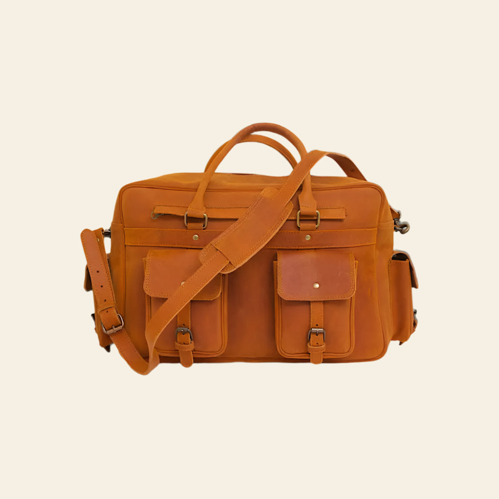 FULLGRAIN BUFFALO LEATHER aviator BAG - Frontineers