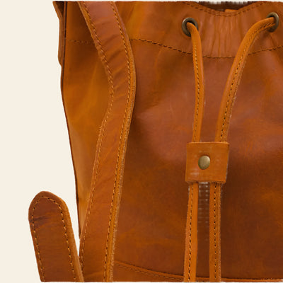 FULLGRAIN BUFFALO LEATHER TOTE/POUCH BAG - Tote bags