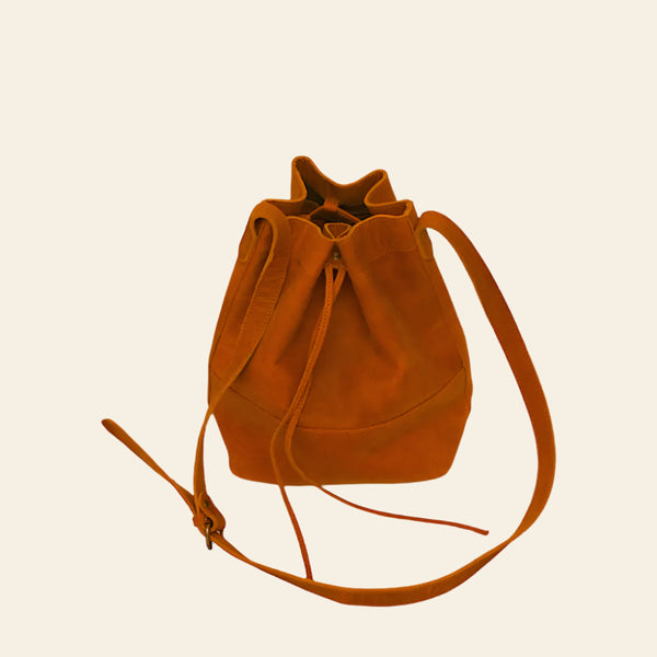 FULLGRAIN BUFFALO LEATHER TOTE/POUCH BAG - Tote bags