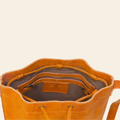 FULLGRAIN BUFFALO LEATHER TOTE/POUCH BAG - Tote bags