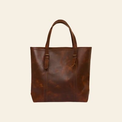 Fullgrain Buffalo Oil pullup leather tote bag - Tote bags