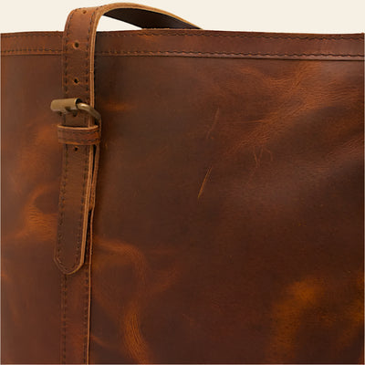Fullgrain Buffalo Oil pullup leather tote bag - Tote bags