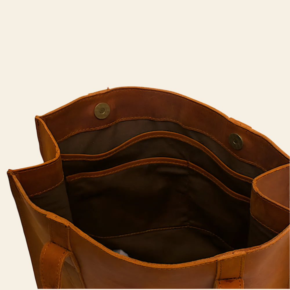 FULLGRAIN BUFFALO LEATHER TOTEBAG - Tote bags