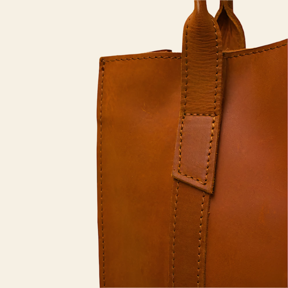 FULLGRAIN BUFFALO LEATHER TOTEBAG - Tote bags